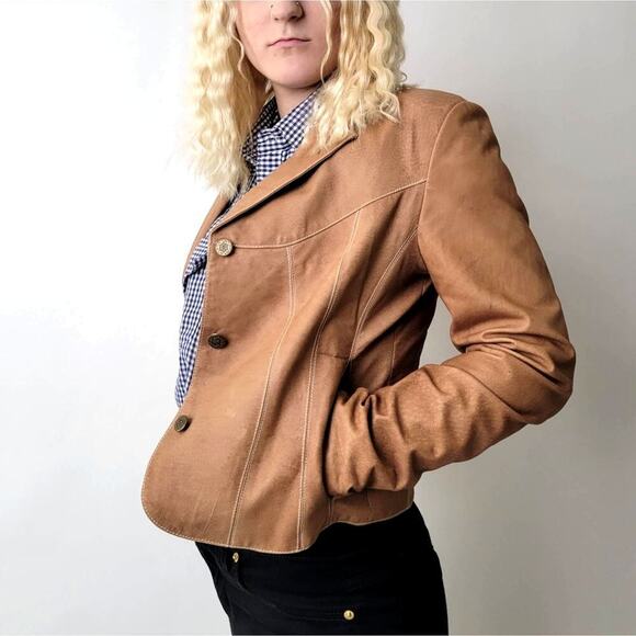 Slim Cut Western Leather Jacket by Wisons Leather - S - Picture 6 of 7